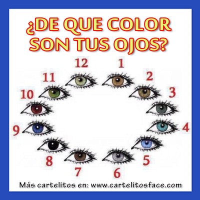 ¿De que color son tus ojos?
