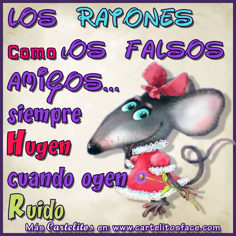 Los ratones como los falsos amigos