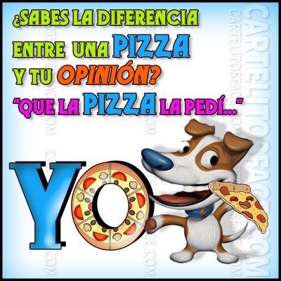 Diferencia entre pizza y tu opinión